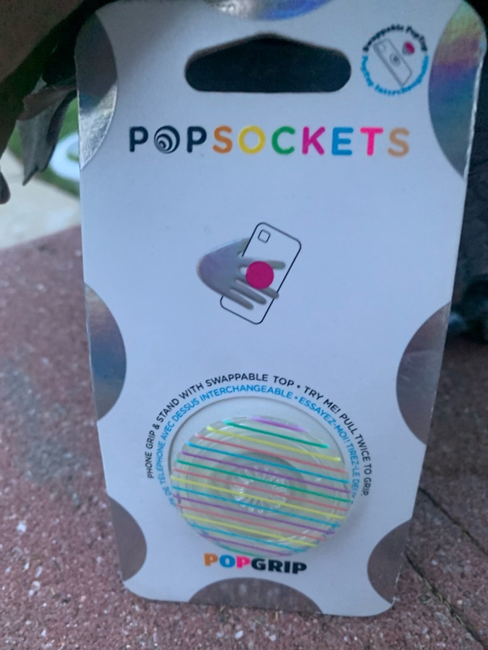 🆕- PopSocket PopGrip Pastel Stripe Phone Grip - Multicolor Pastels